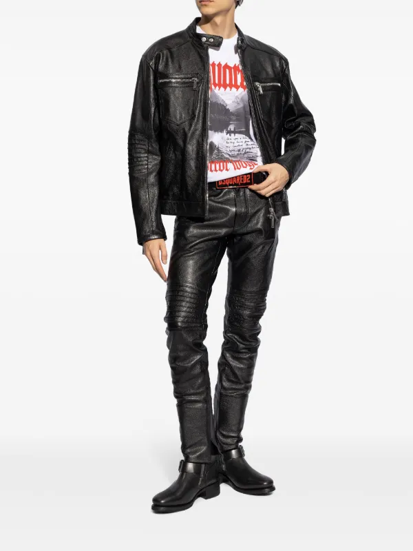 DSQUARED2 Buckled Leather Boots | Black | FARFETCH