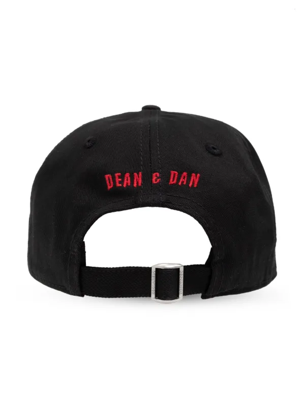 DSQUARED2 logo-appliqué Cotton Cap Black FARFETCH EG