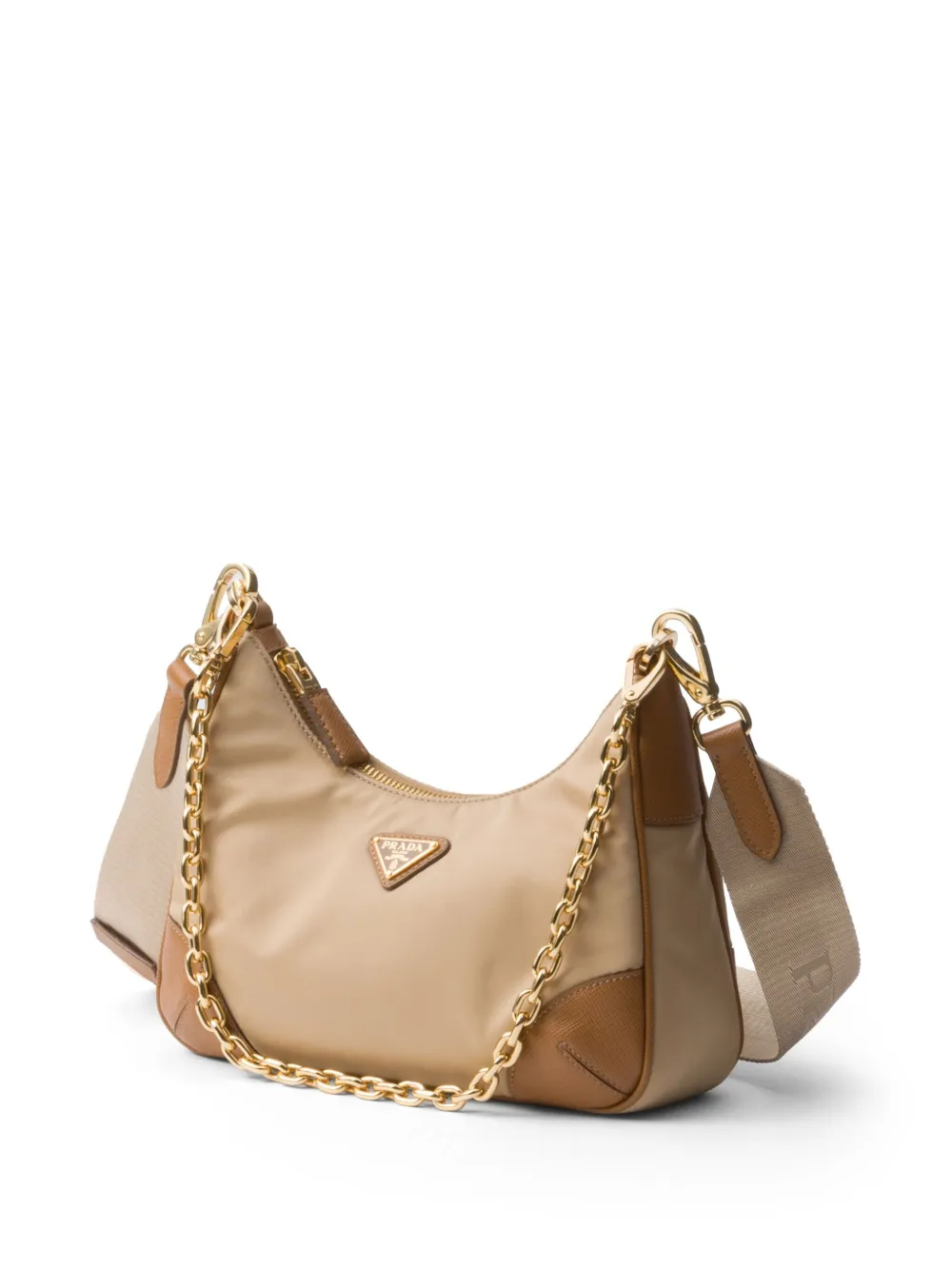 Prada Re-Edition 2005 schoudertas Beige