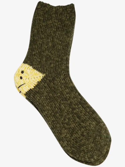 KAPITAL Rainbowy Happy Heel 针织袜