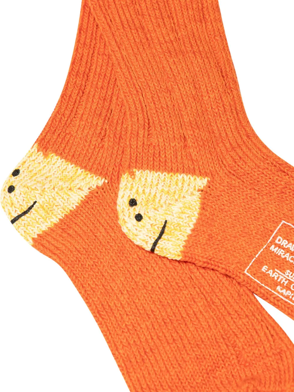  Kapital Rainbowy Happy Heel Socks - Orange 