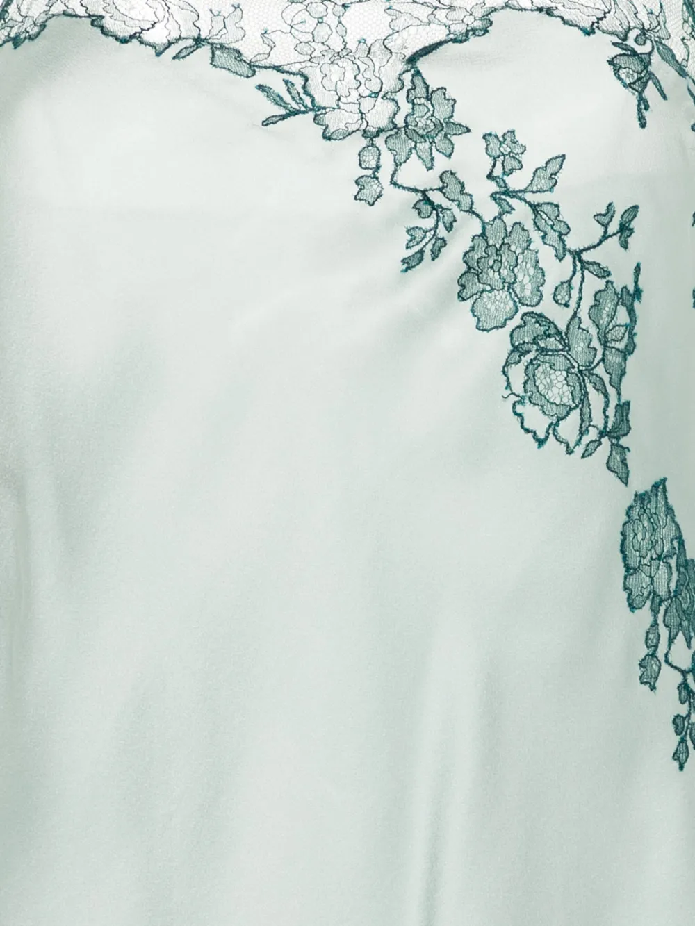 Carine Gilson Hemd met afwerking van kant Blauw