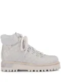 Le Silla St. Moritz 40mm quilted combat boots - White