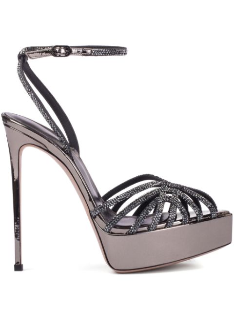 Le Silla 14mm Divina crystal-embellished strappy sandals Women