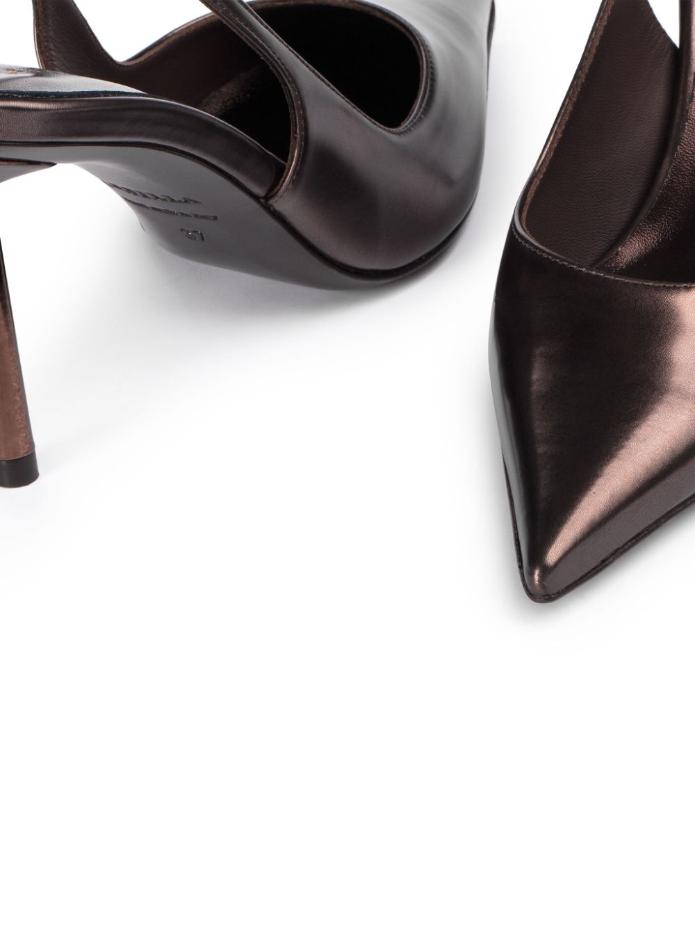 Shop Le Silla 80mm Bella Pumps In Brown