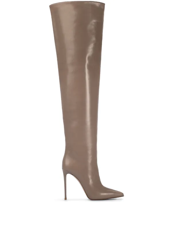 ロングブーツ LE SILLA Brown suede Bella boots (4236C090BXPPVEL 792) EVA THIGH-HIGH BOOT 120 mm CHERRY | Le Silla