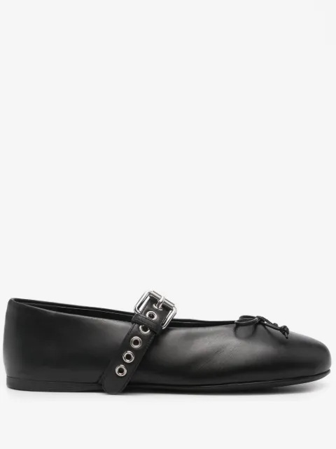 Miu Miu leather ballerina shoes