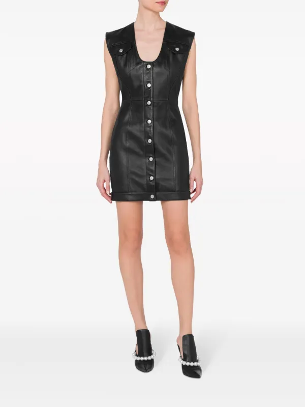 Moschino Jeans - Short leather dress - 38 IT - (4 US) Moschino Jeans - Short leather dress - 38 IT - (4 US)