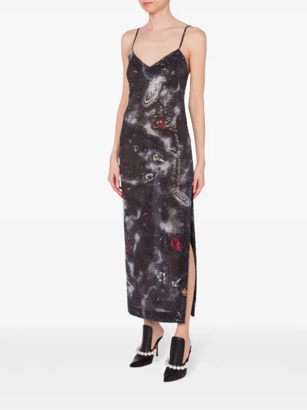 astral print midi dress Giada Caftan in Astral Print
