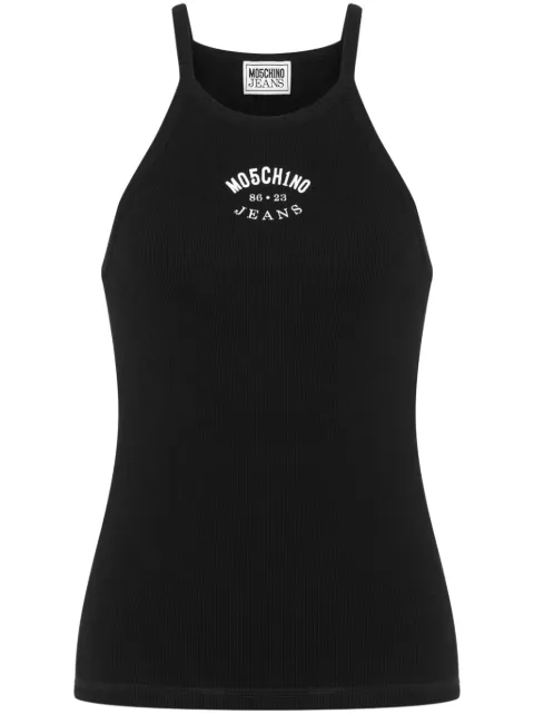 MOSCHINO JEANS cotton blend logo tank top