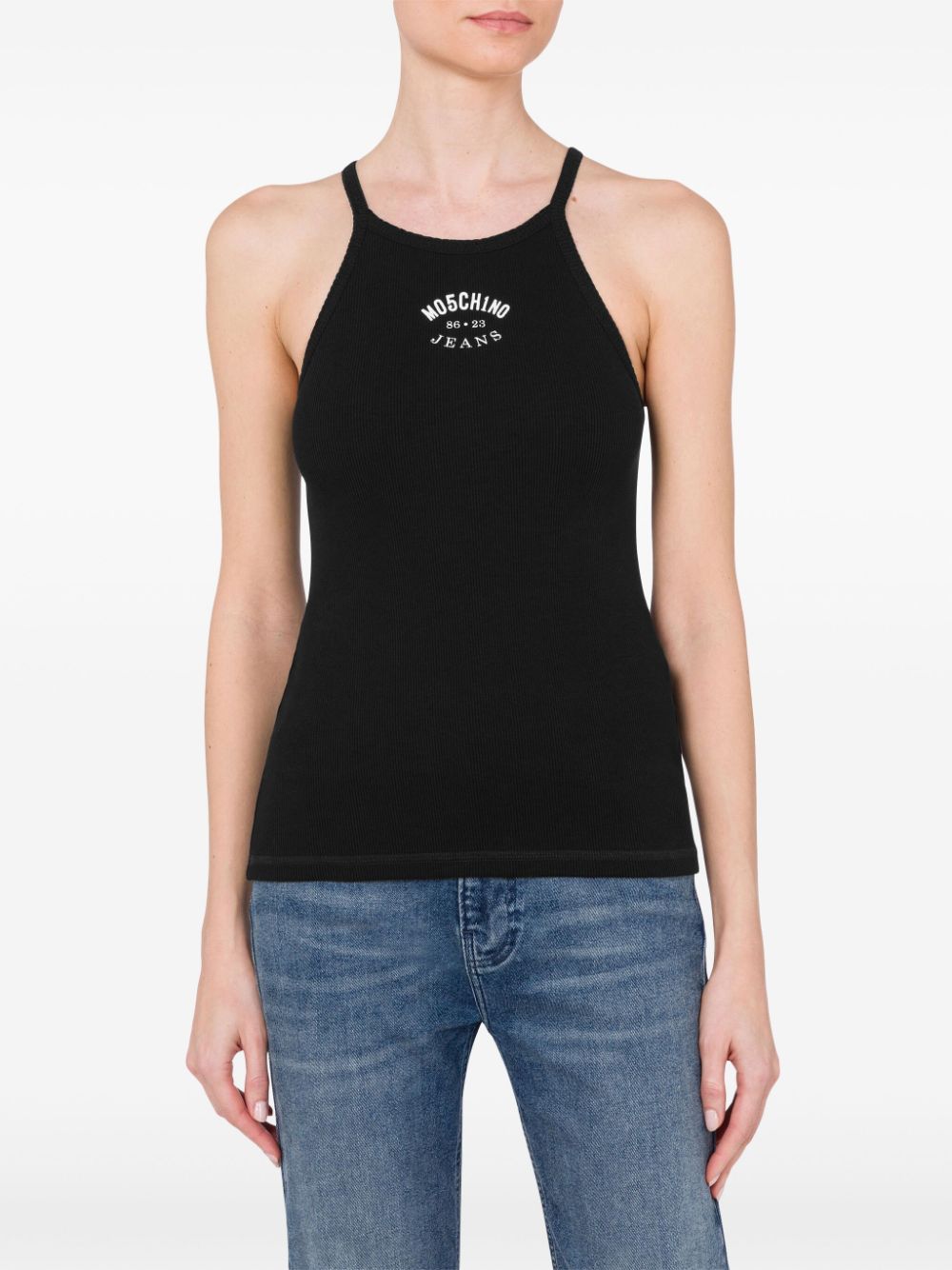 MOSCHINO JEANS Tanktop van katoenmix - Zwart