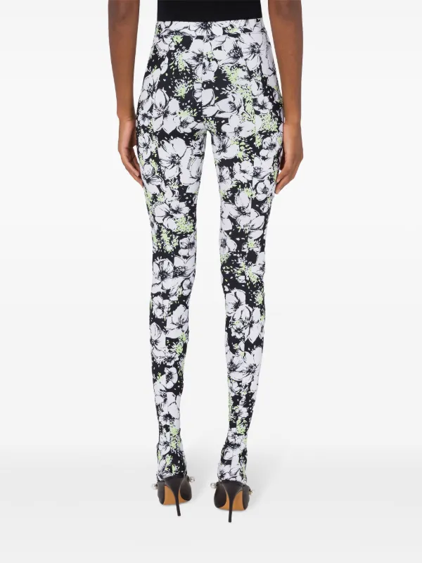 MOSCHINO JEANS floral print Leggings Black FARFETCH SG