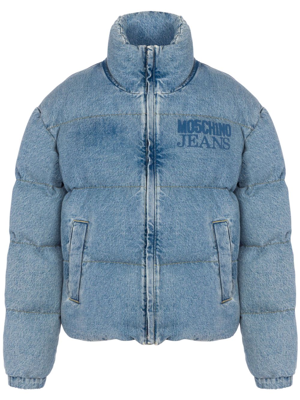 MOSCHINO JEANS cotton puffer jacket - Blue