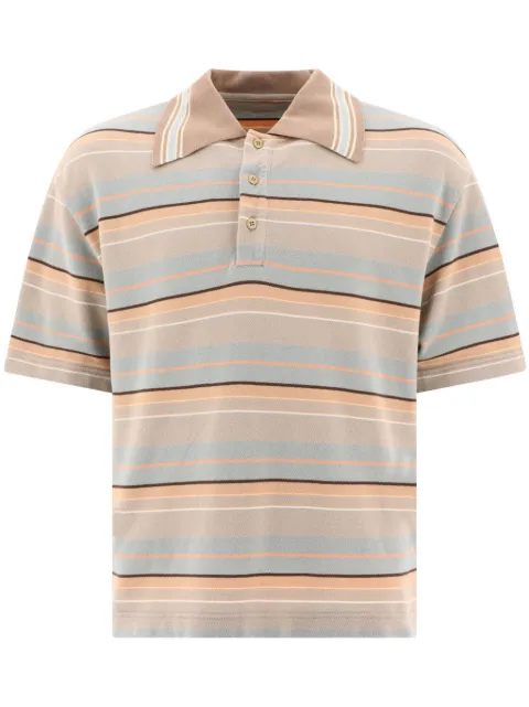 KAPITAL playera tipo polo con rayas estampadas