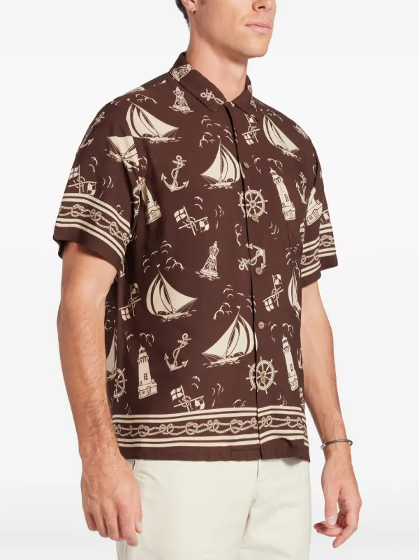 Polo Ralph Lauren graphic-print Shirt | Brown | FARFETCH RO