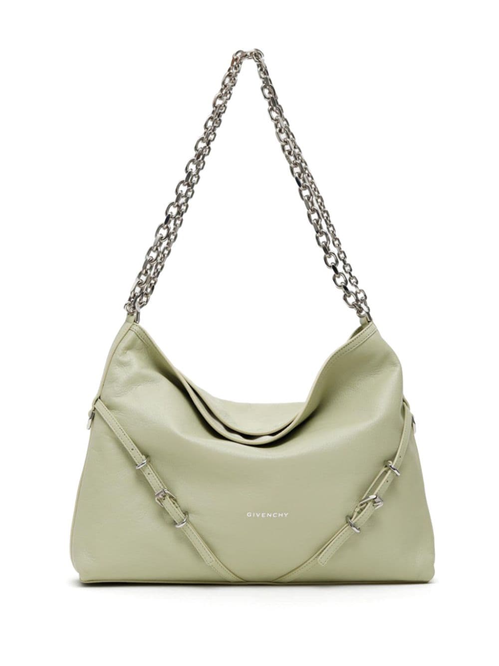 Givenchy Medium Voyou Leather Shoulder Bag In Green