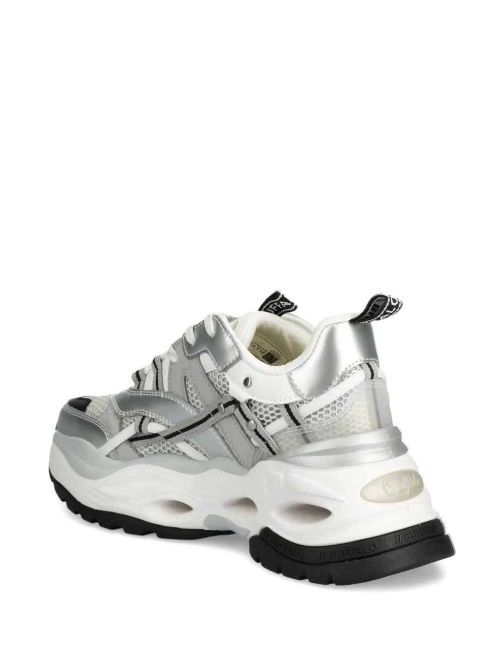 Buffalo Sneakers met mesh vlakken Grijs