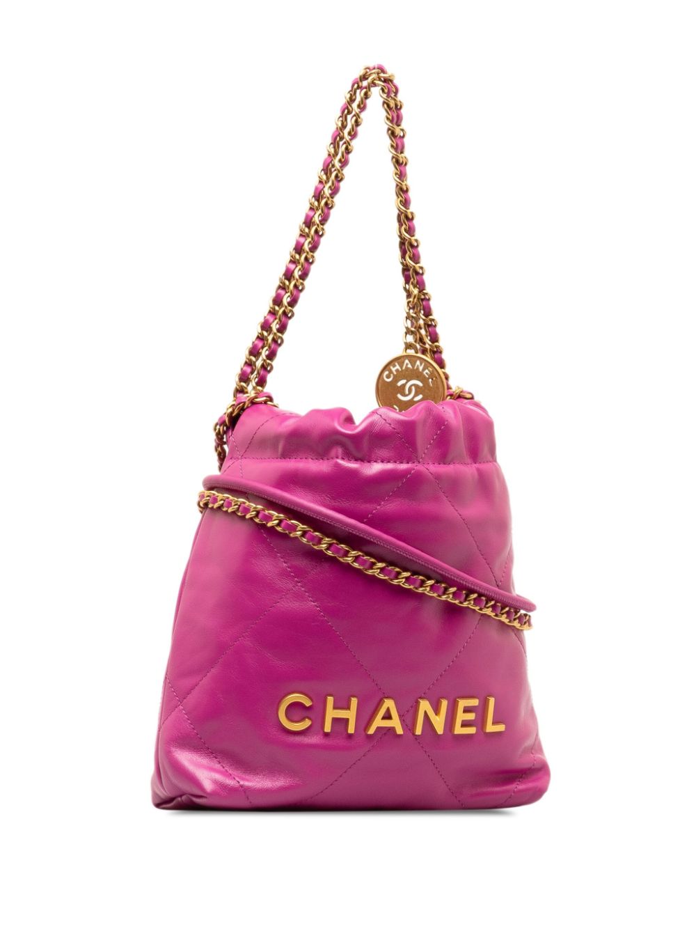 CHANEL 2022-2023 Mini Calfskin 22 Hobo satchel Women