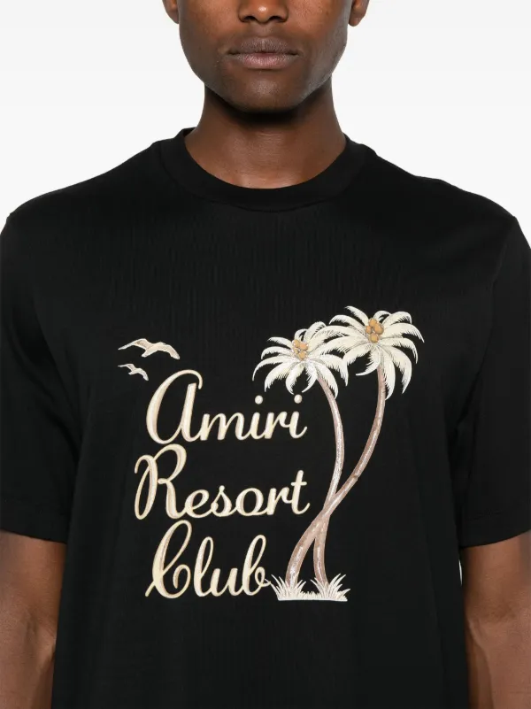 愛用 Palms Twisted AMIRI Cotton FARFETCH | Black | T-shirt トップス