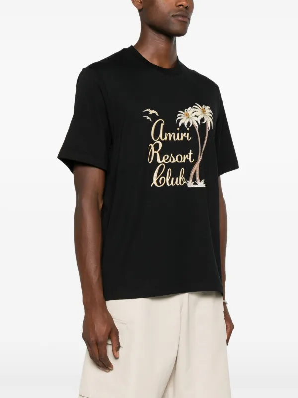 【送料無料】 T-shirt Cotton Palms Twisted AMIRI | FARFETCH | Black トップス