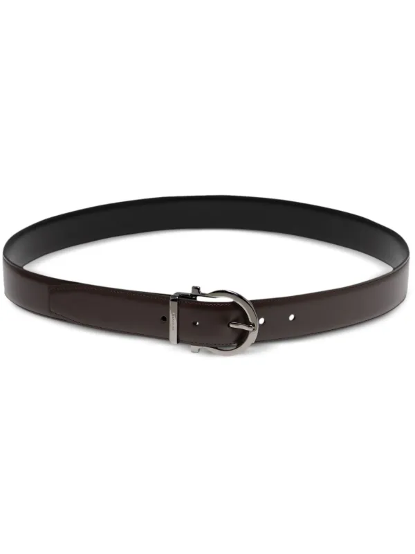 【フェラガモ】レザーベルト ブラウン メタルバックル Ferragamo バックル レザーベルト | ブラウン | FARFETCH JP