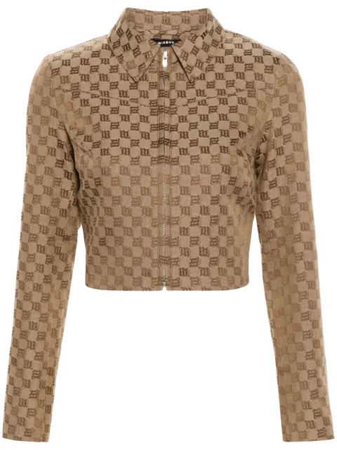 MISBHV chamarra corta con monograma en jacquard