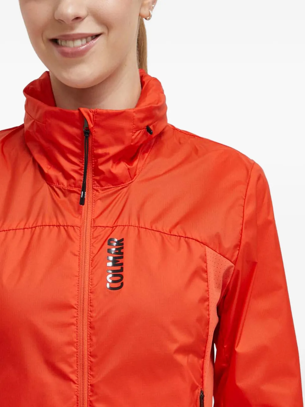 Colmar Windproof Zip-up Jacket In Orange