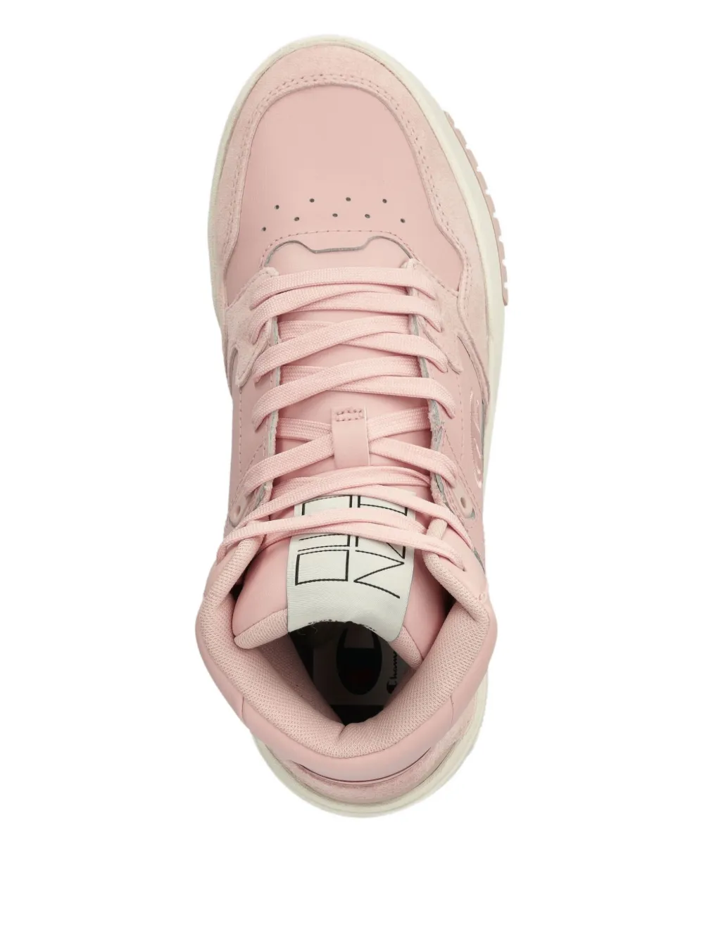 Champion Logo-appliqué High-top Sneakers In Pink