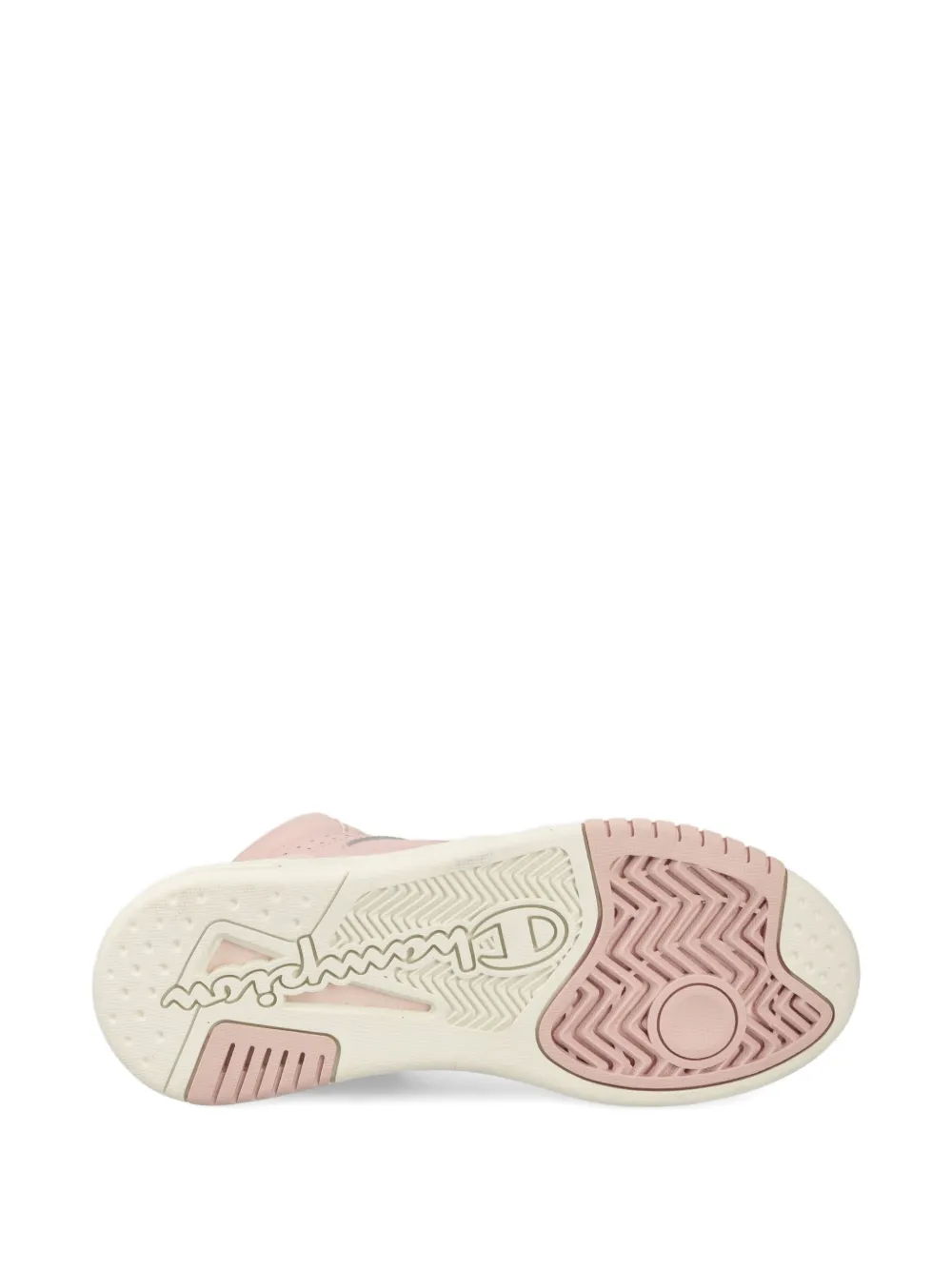 Champion Logo-appliqué High-top Sneakers In Pink