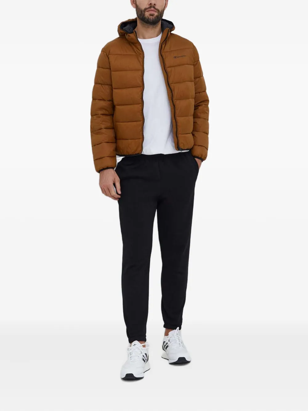 Champion logo-print hooded padded jacket | Hooded Jackets | Image 2