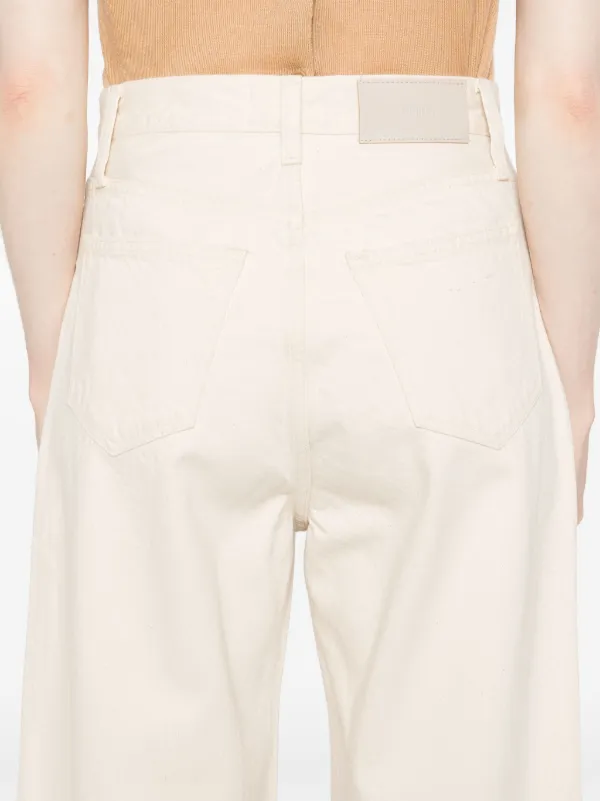 Calvin Klein high rise Cropped Jeans Neutrals FARFETCH ZA