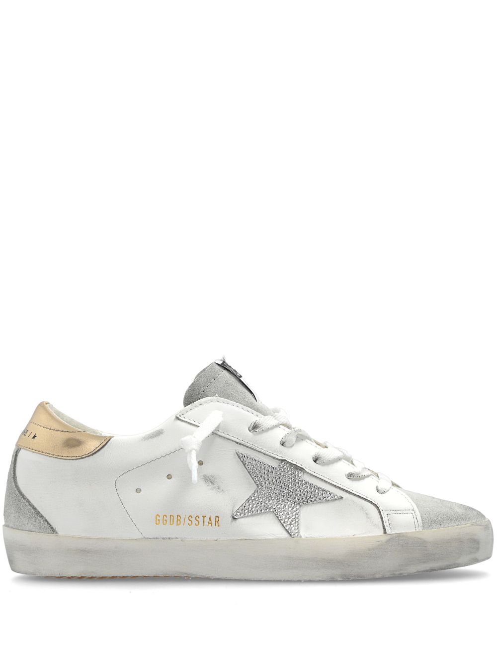 Golden Goose Super-star Distressed-effect Sneakers In White