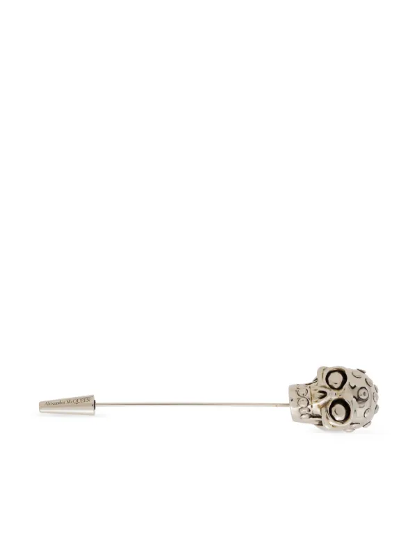Alexander McQueen crystal-embellished skull-stud Pin - Farfetch 