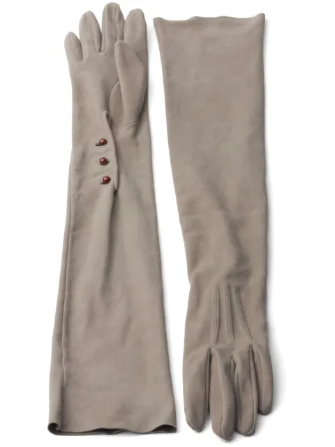 Prada long suede gloves