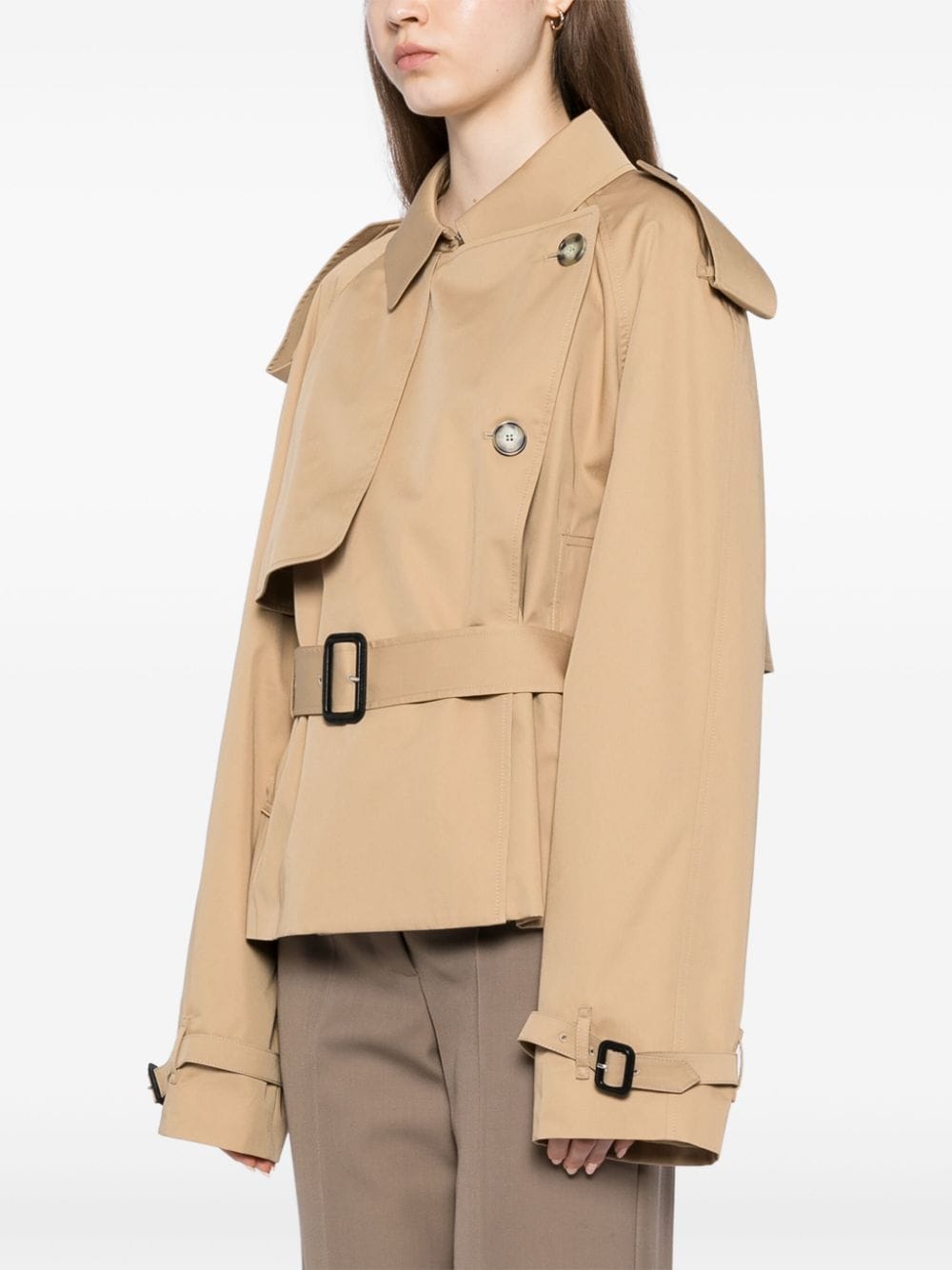 Shop Stella Mccartney Button-up Military Jacket In Brown