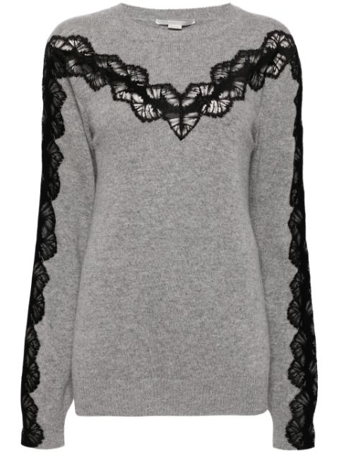 Stella McCartney lace insert long sleeve jumper Women