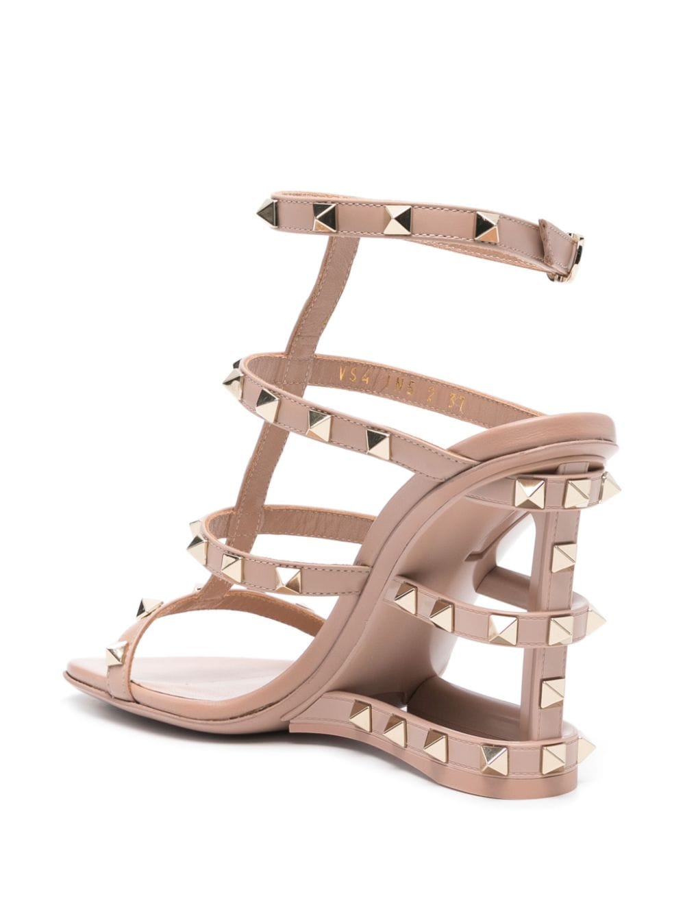 Valentino Garavani Rockstud leren sandalen Beige