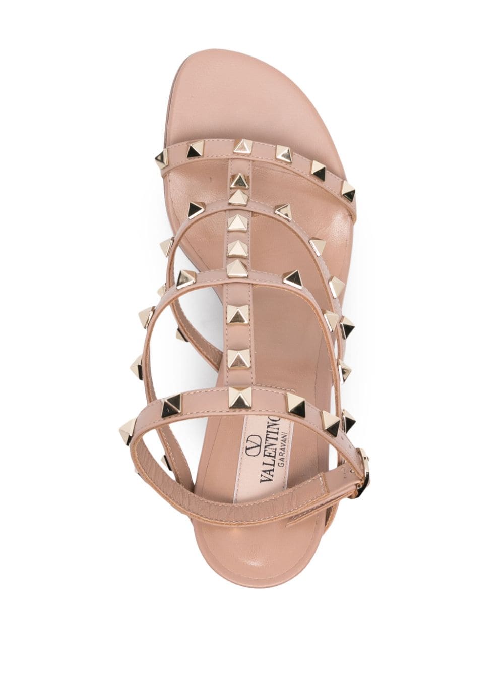 Valentino Garavani Rockstud leren sandalen Beige