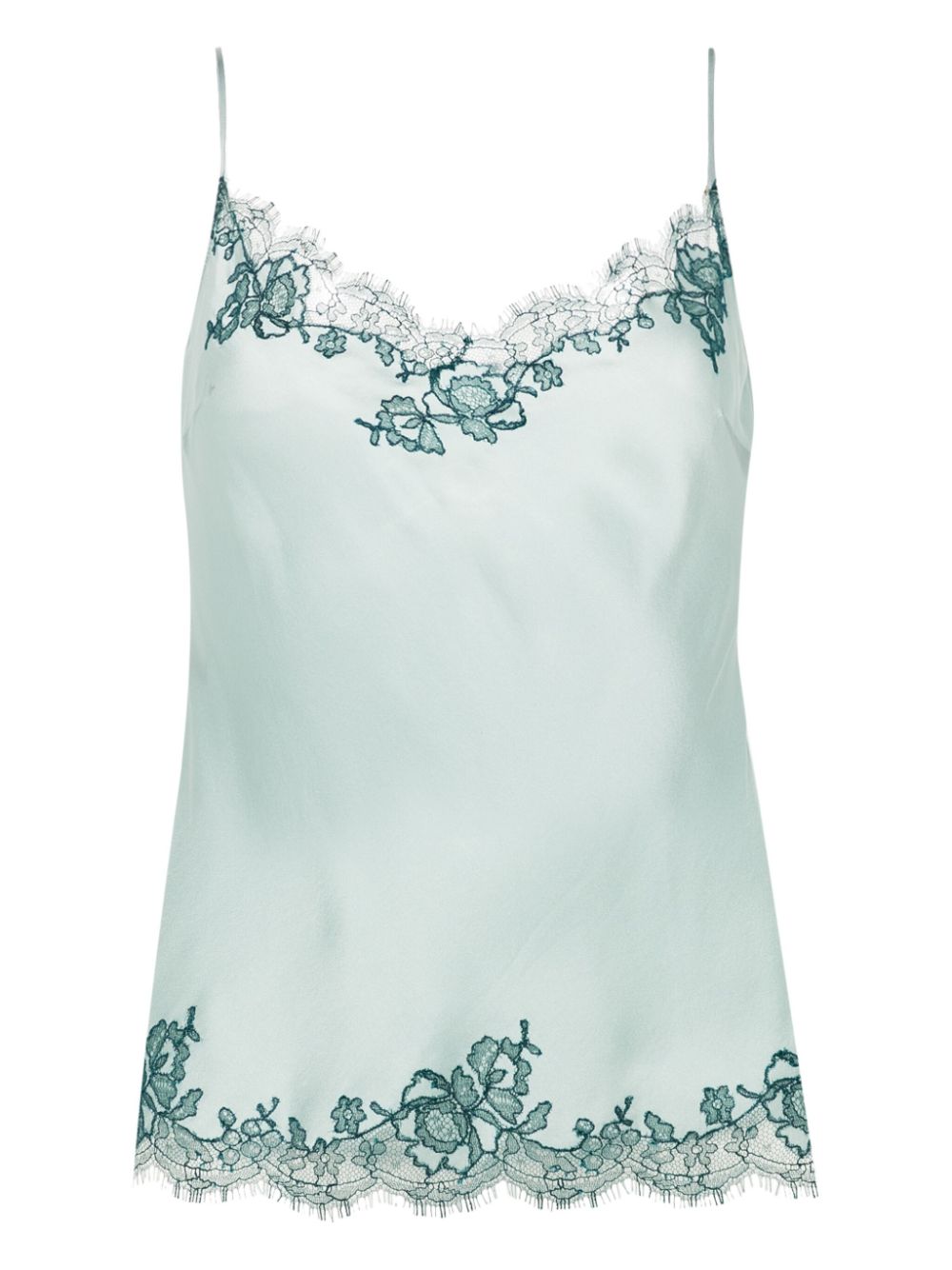 lace-trim silk camisole