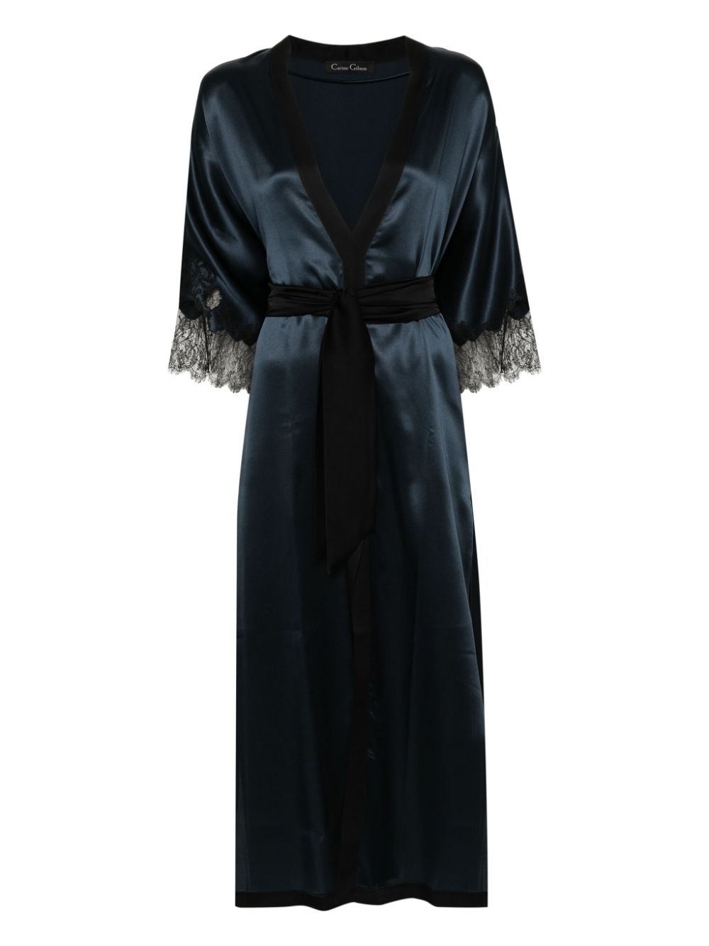 Carine Gilson V-neck silk kaftan - Blue