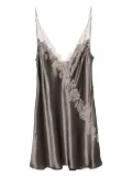 Carine Gilson V-neck silk nightdress - Grey