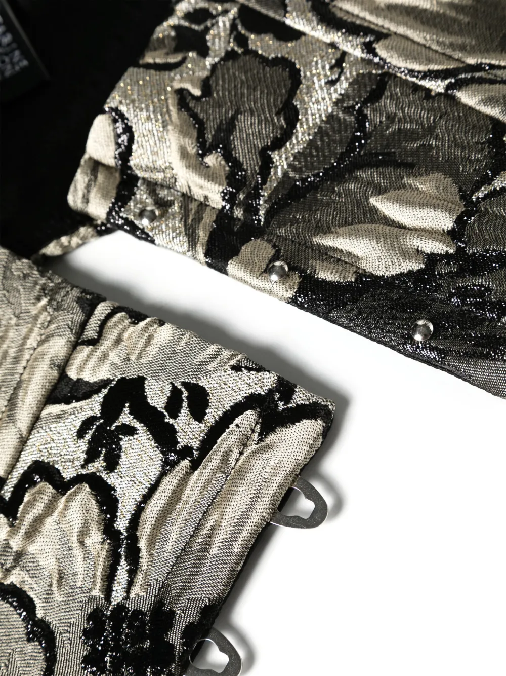Carine Gilson Floral-brocade Corset In 中性色