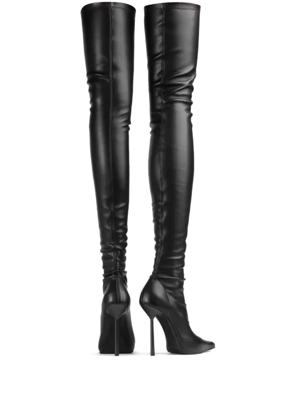 Bottes Le Silla En Cuir Et Fourrure - Taille 38, Talon Haut, Occasion