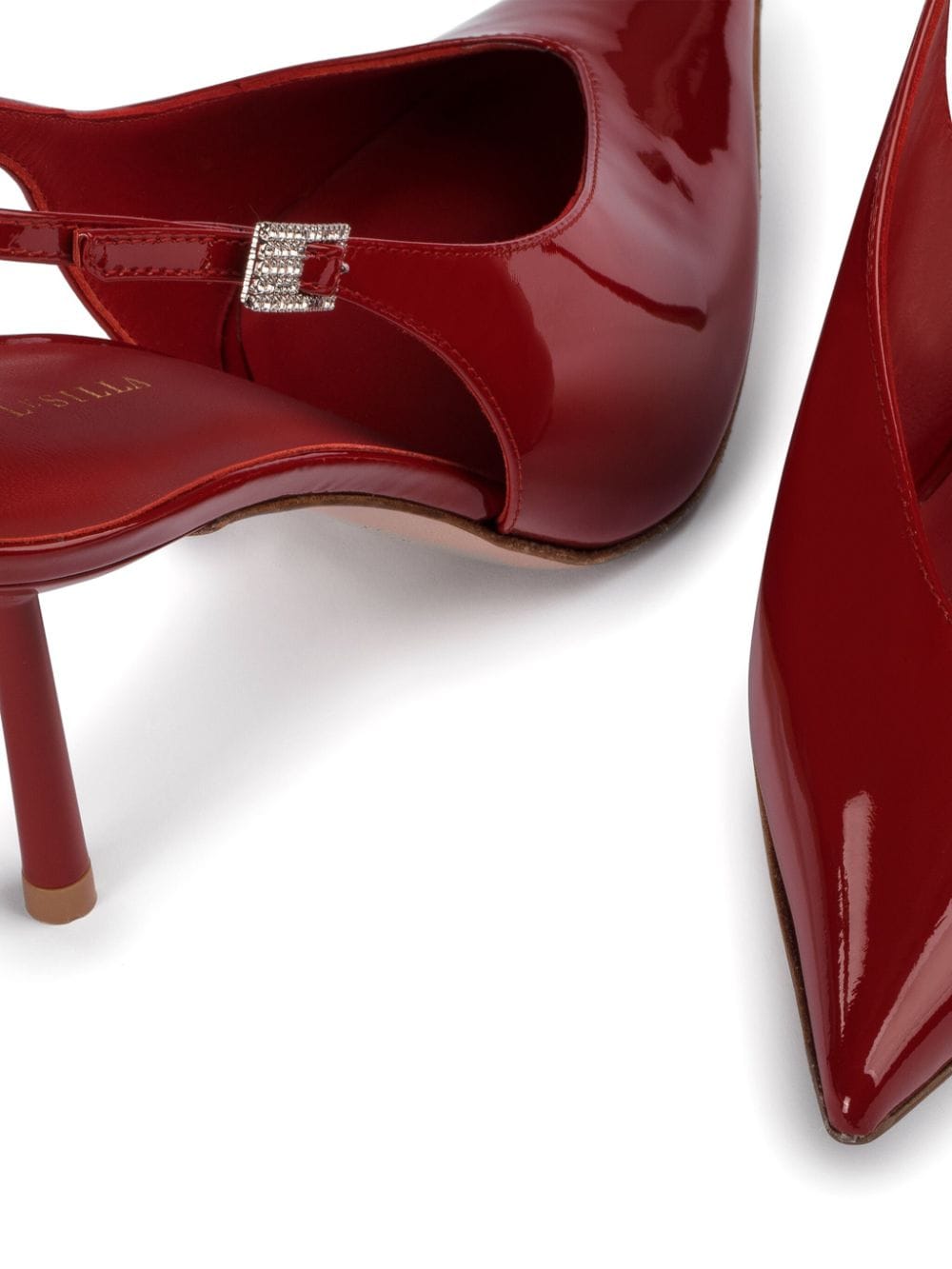 Shop Le Silla Clivage 80mm Leather Pumps In Red