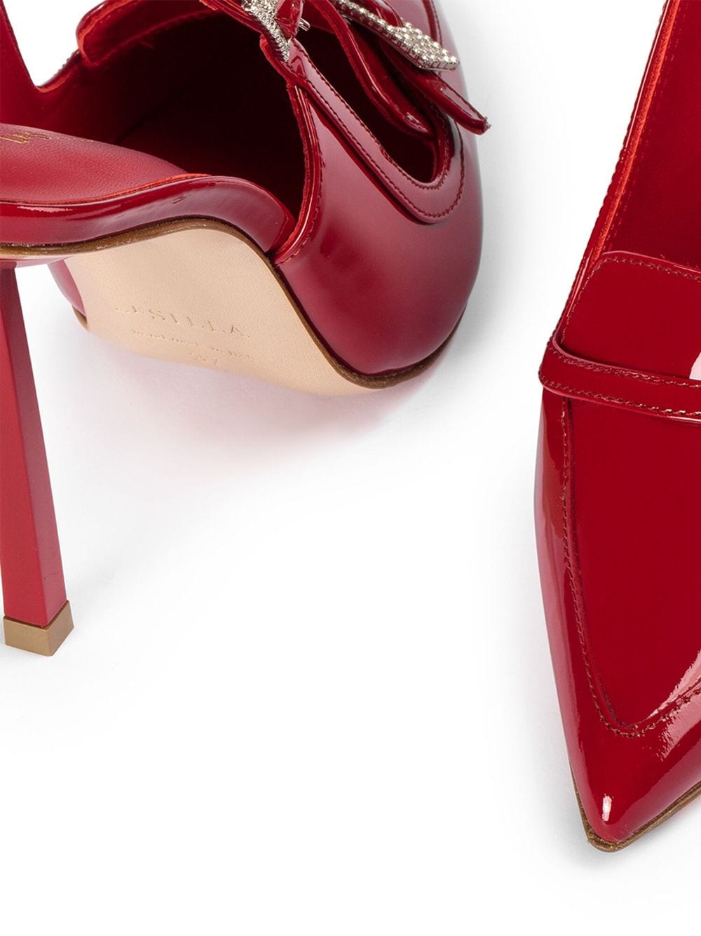 Shop Le Silla 80mm Morgana Slungback Pumps In Red