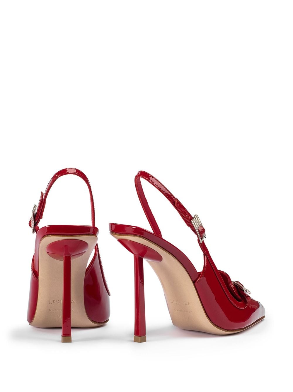 Shop Le Silla 80mm Morgana Slungback Pumps In Red