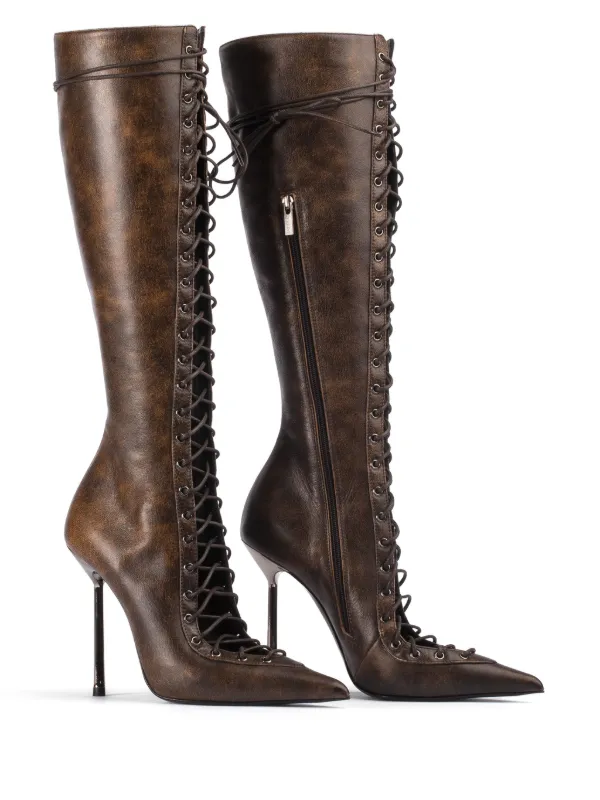 Le Silla 120mm Colette Boots | Brown | FARFETCH JO
