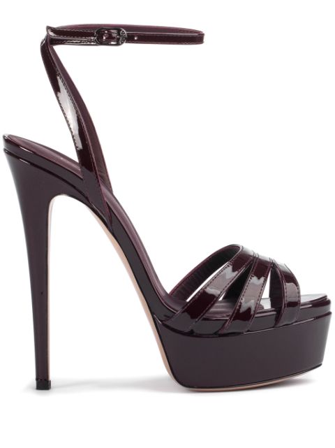 Le Silla 140mm Lola patent-leather sandals Women