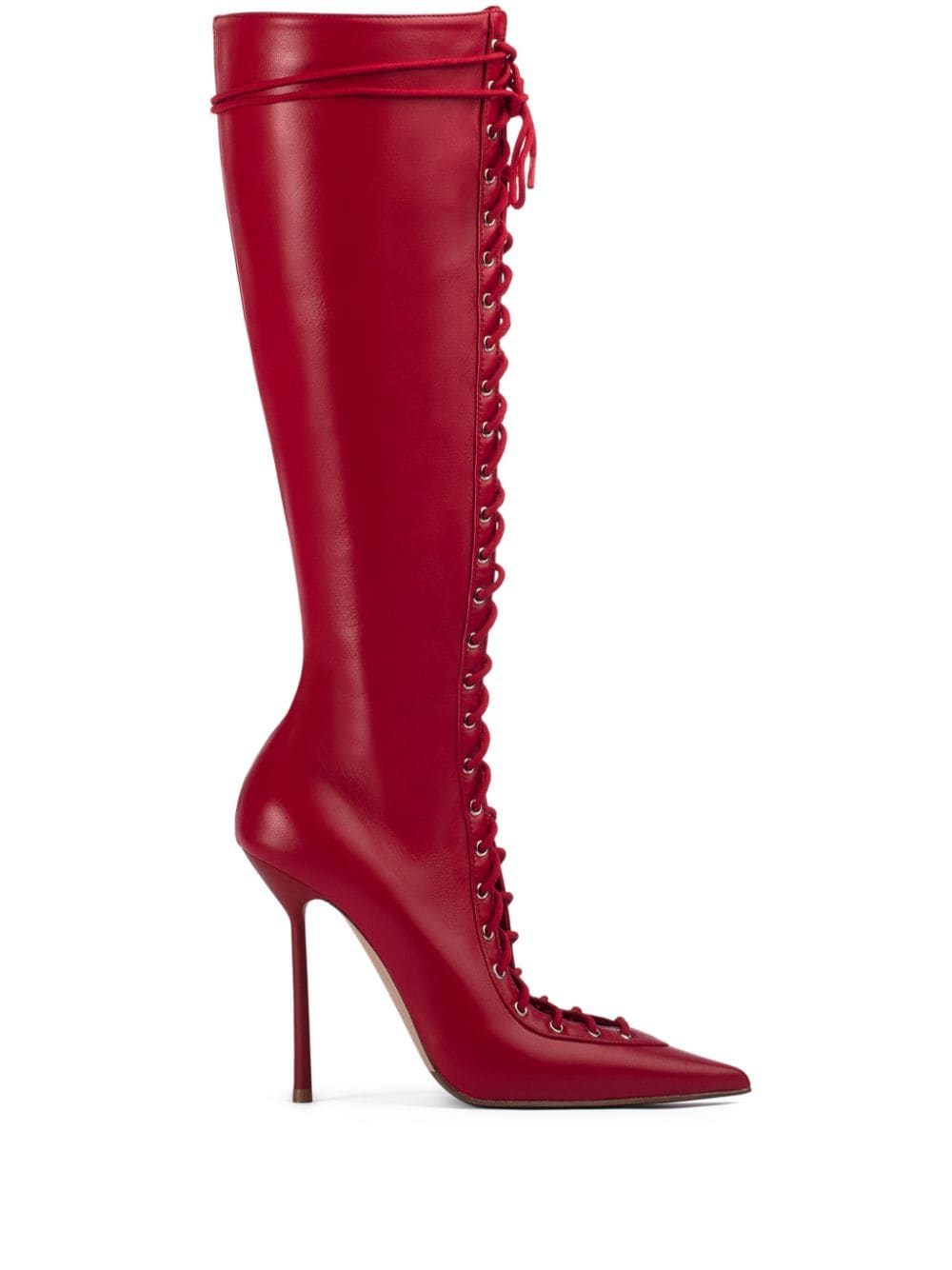 Le Silla Colette 120mm lace-up leather boots Red