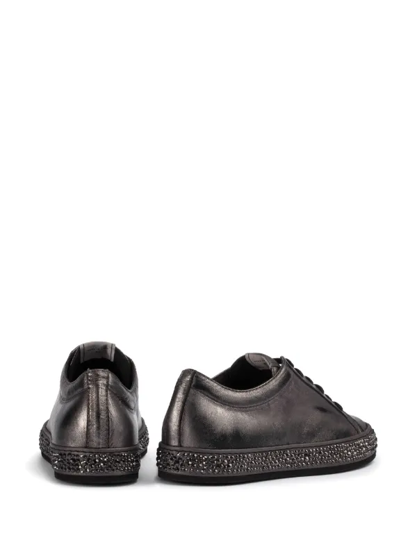 Le silla クリスタルレザースニーカーイタリー製